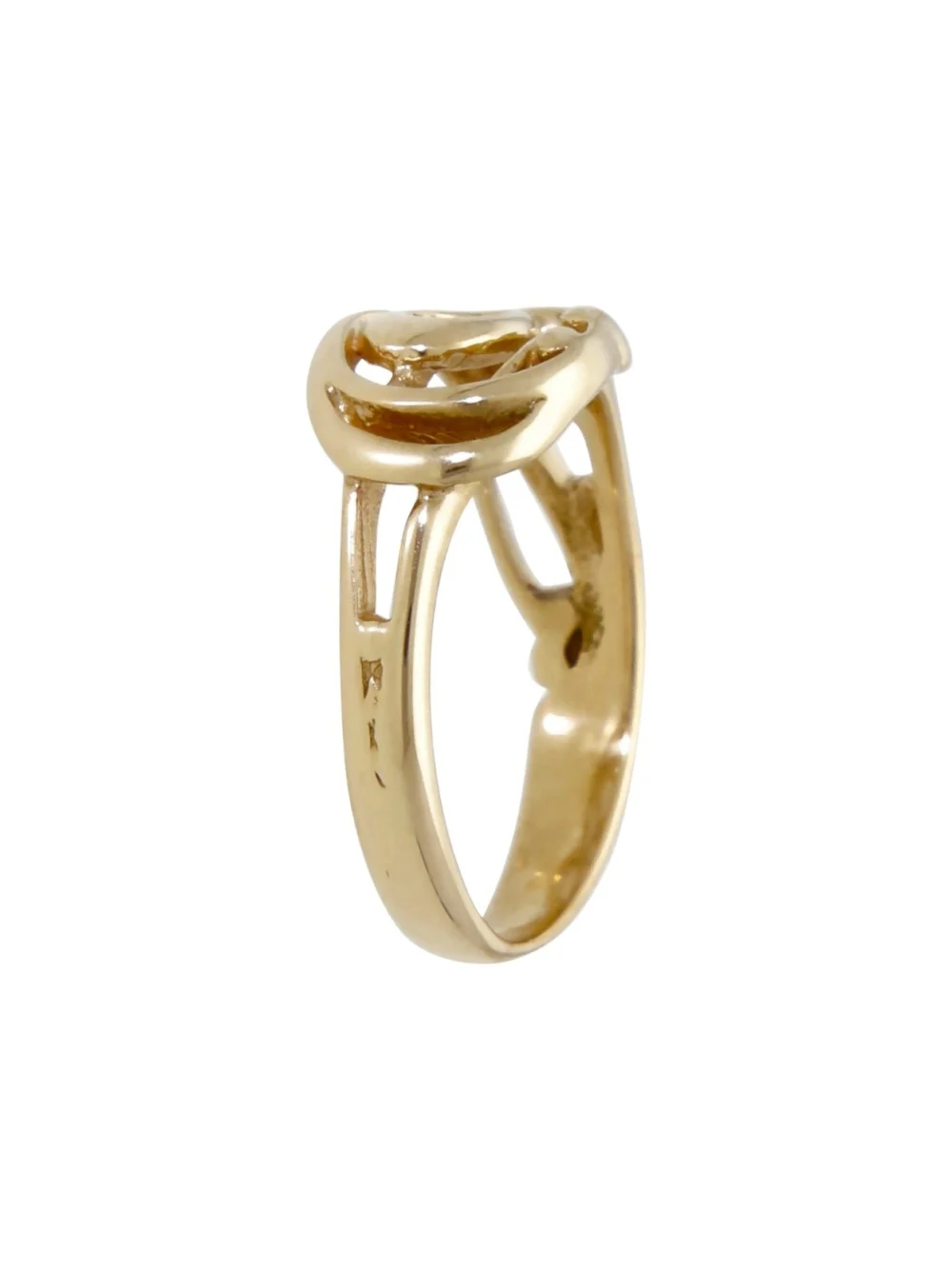 William May 9ct Gold Rennie Macintosh Style Cutout Dress Ring, view 2