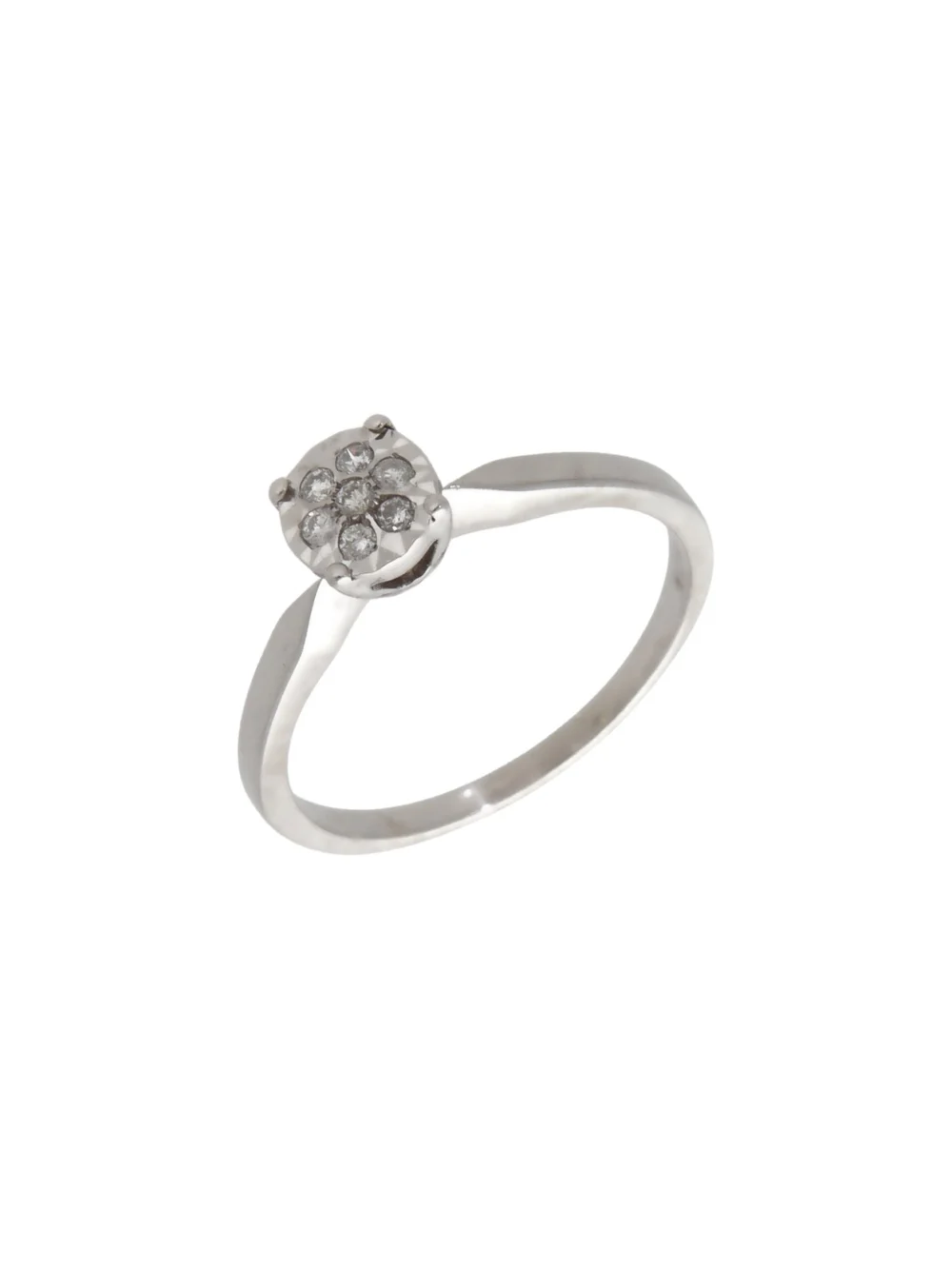 William May 9ct White Gold 0.10ct Diamond Cluster Ring