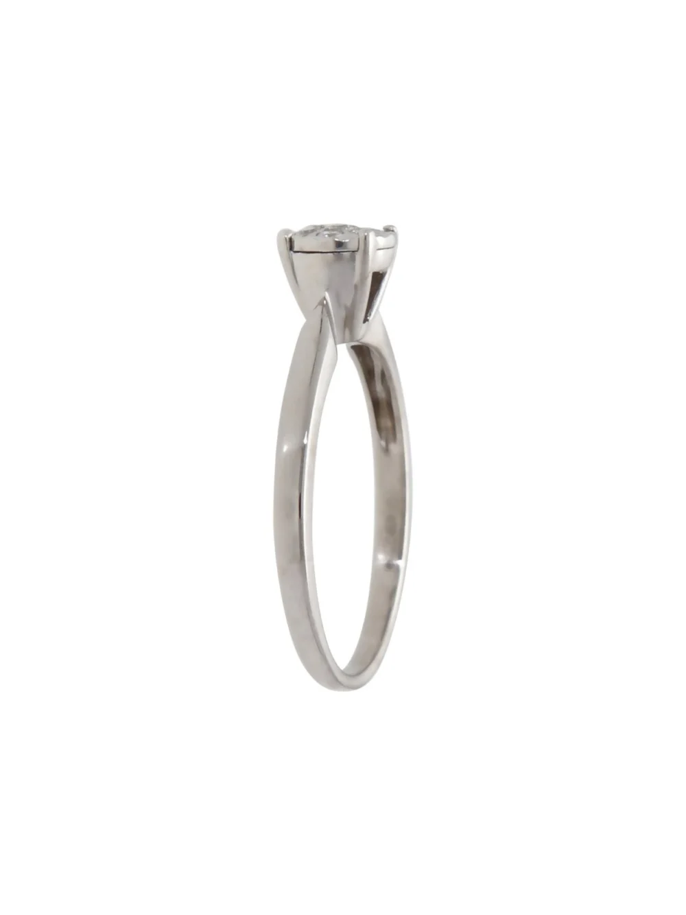 William May 9ct White Gold 0.10ct Diamond Cluster Ring, view 2