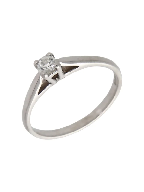 William May 9ct White Gold 0.12ct Diamond Solitaire Ring