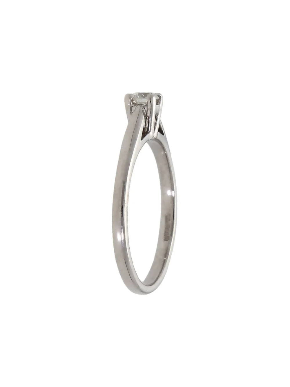 William May 9ct White Gold 0.12ct Diamond Solitaire Ring, view 2