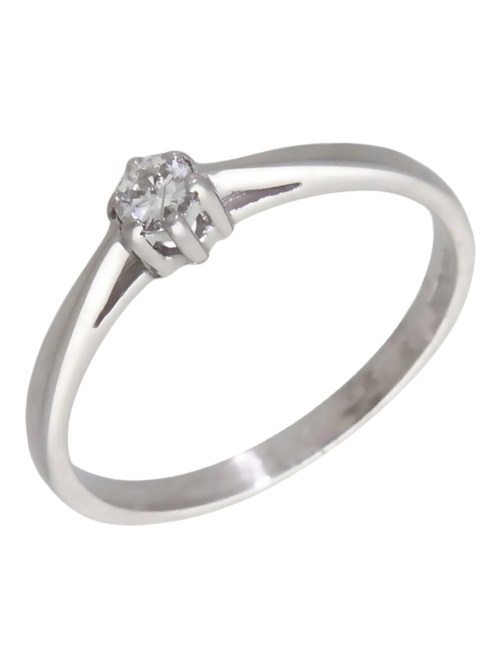 William May 9ct White Gold 0.13ct Diamond Solitaire Ring