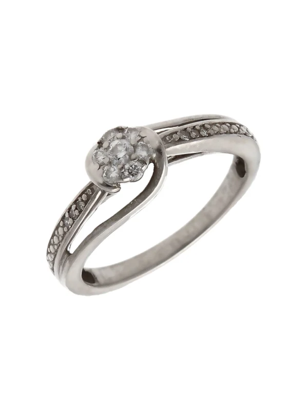 William May 9ct White Gold 0.14ct Diamond Cluster Ring