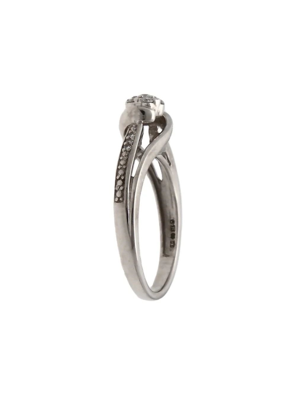 William May 9ct White Gold 0.14ct Diamond Cluster Ring, view 2