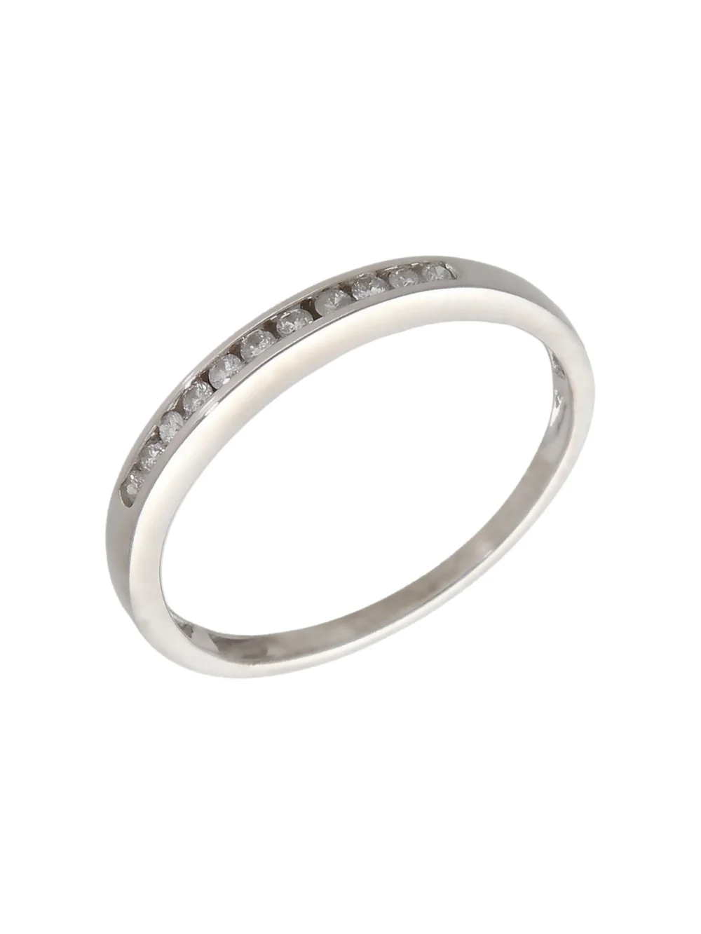 William May 9ct White Gold 0.15ct Diamond Half Eternity Ring