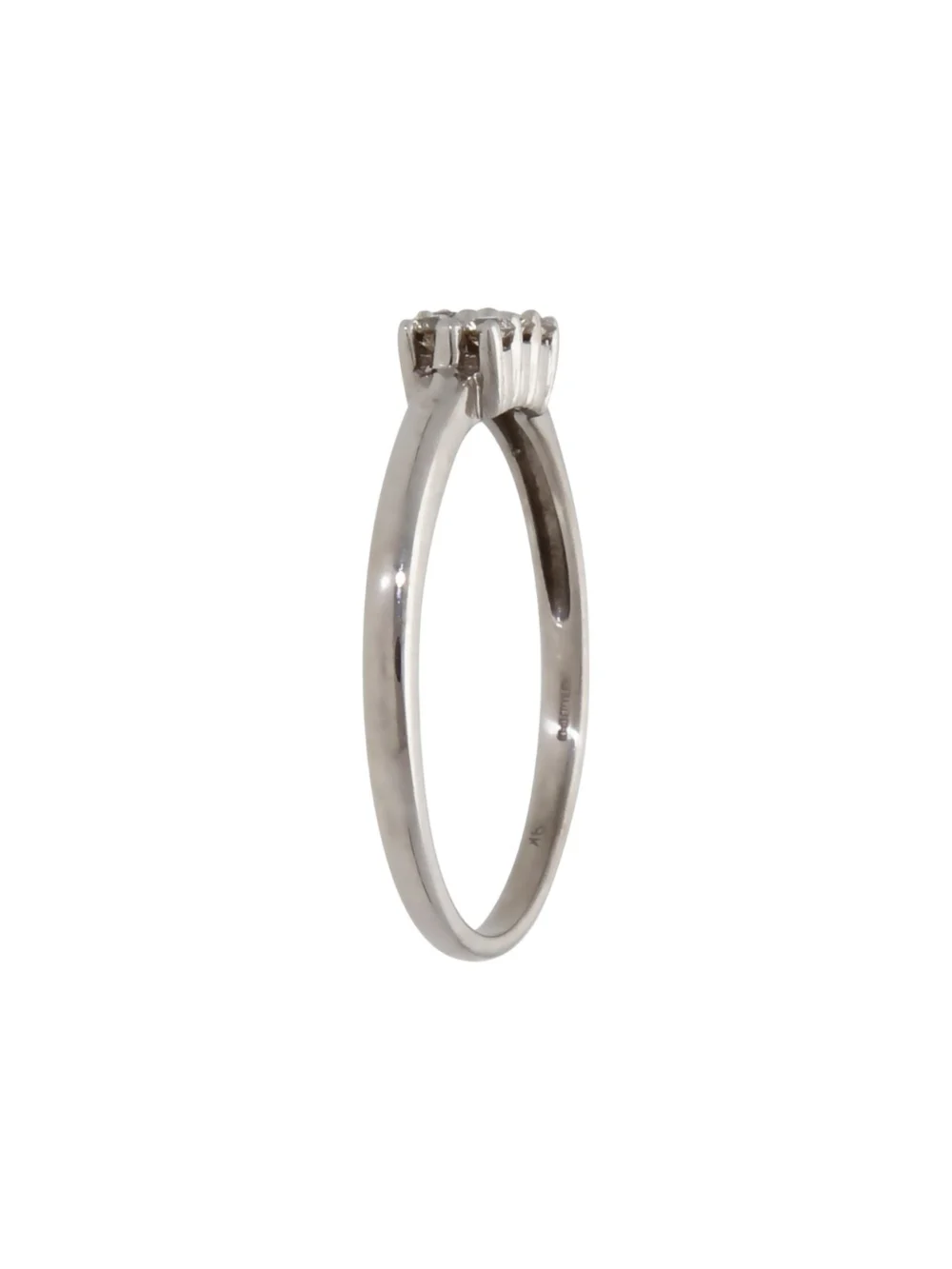 William May 9ct White Gold 0.18ct Diamond 6 Stone Cluster Ring, view 2