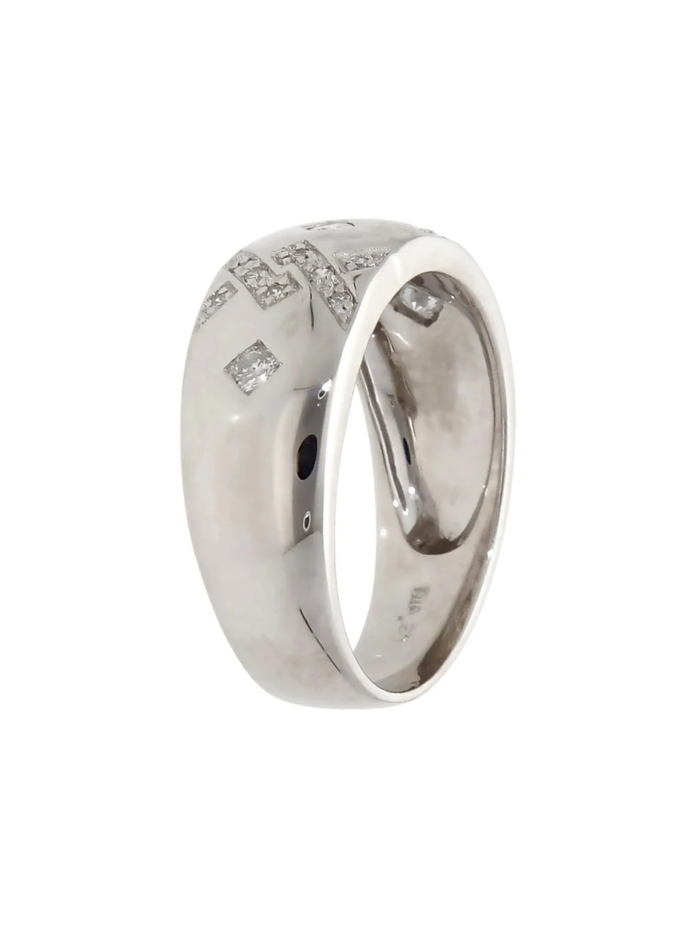 William May 9ct White Gold 0.20ct Diamond Fancy Band Ring, view 2