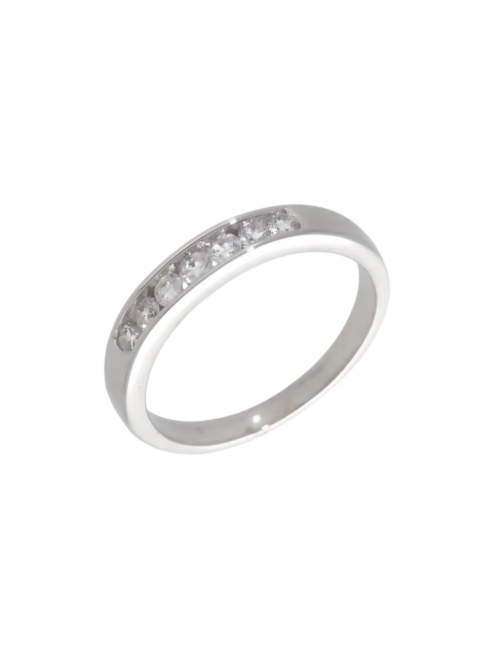 William May 9ct White Gold 0.25ct Diamond Half Eternity Ring