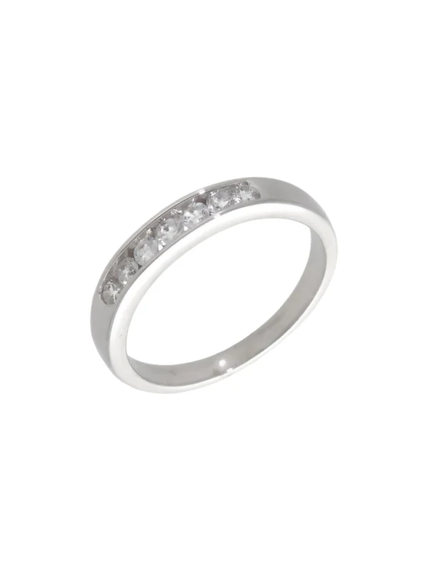 William May 9ct White Gold 0.25ct Diamond Half Eternity Ring