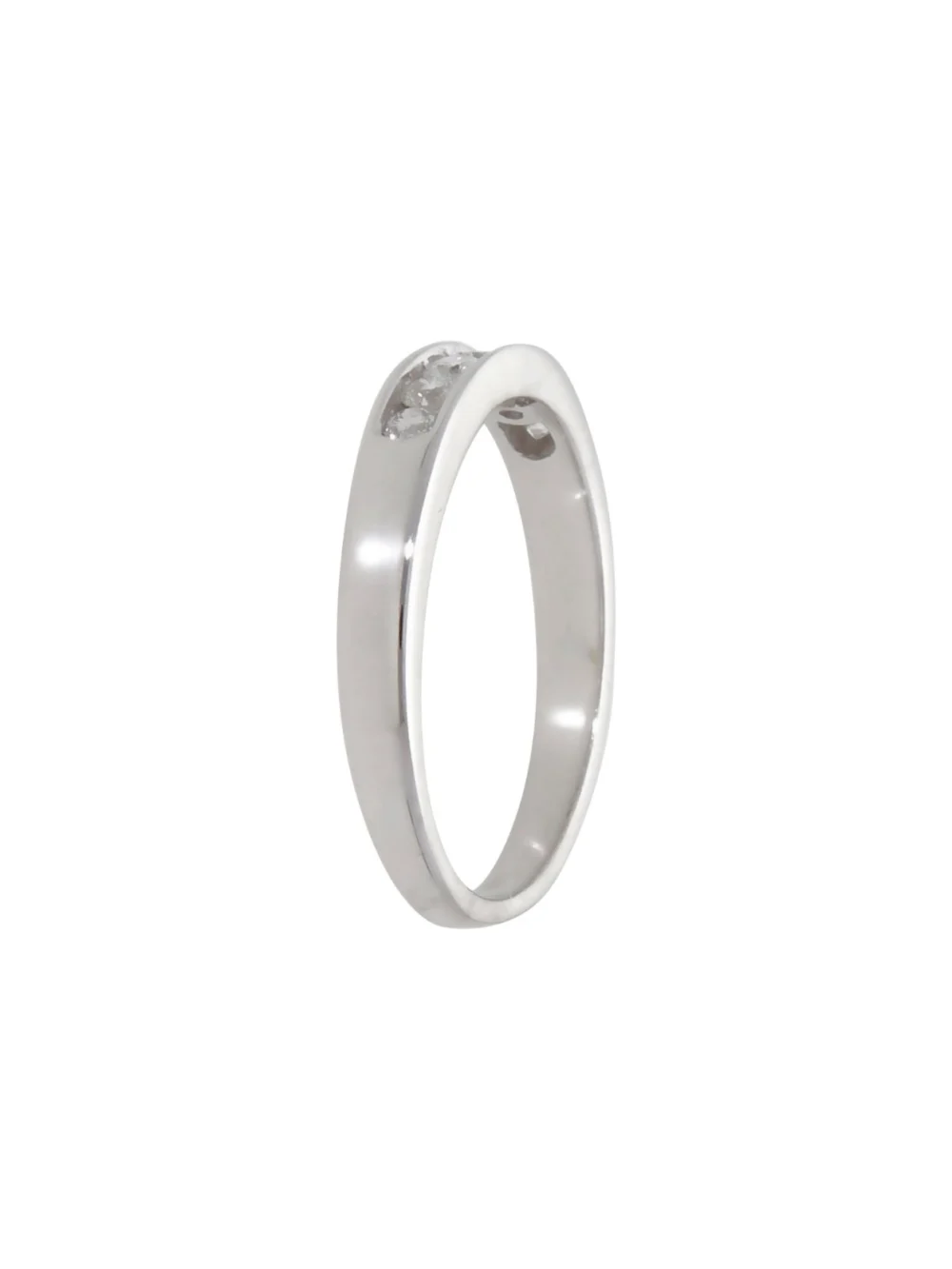 William May 9ct White Gold 0.25ct Diamond Half Eternity Ring, view 2