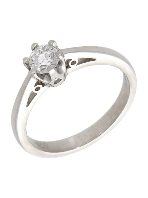 William May 9ct White Gold 0.25ct Diamond Solitaire Ring