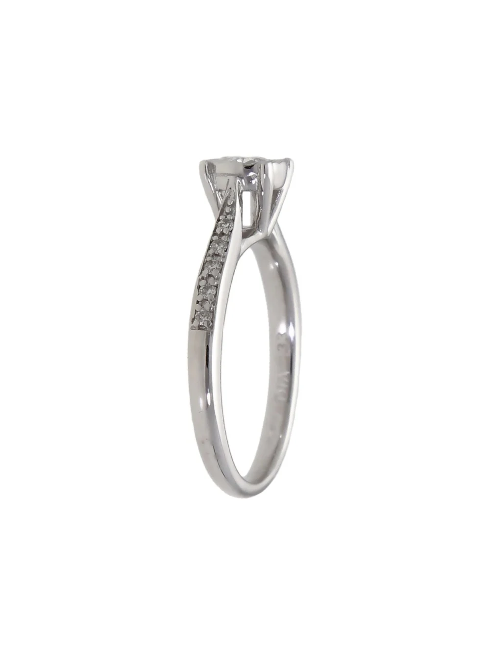 William May 9ct White Gold 0.33ct Diamond Solitaire Ring, view 2