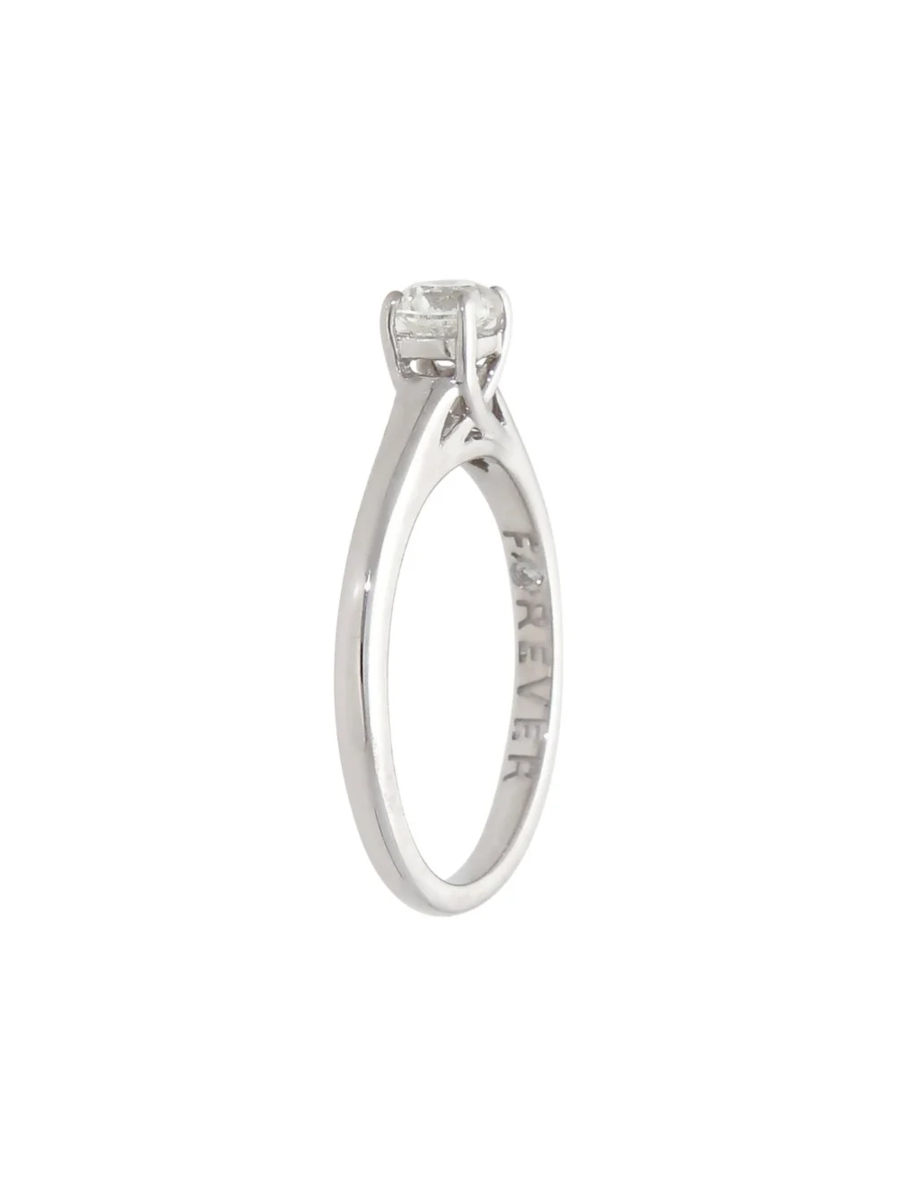 William May 9ct White Gold 0.35ct Forever Diamond Solitaire Ring, view 2
