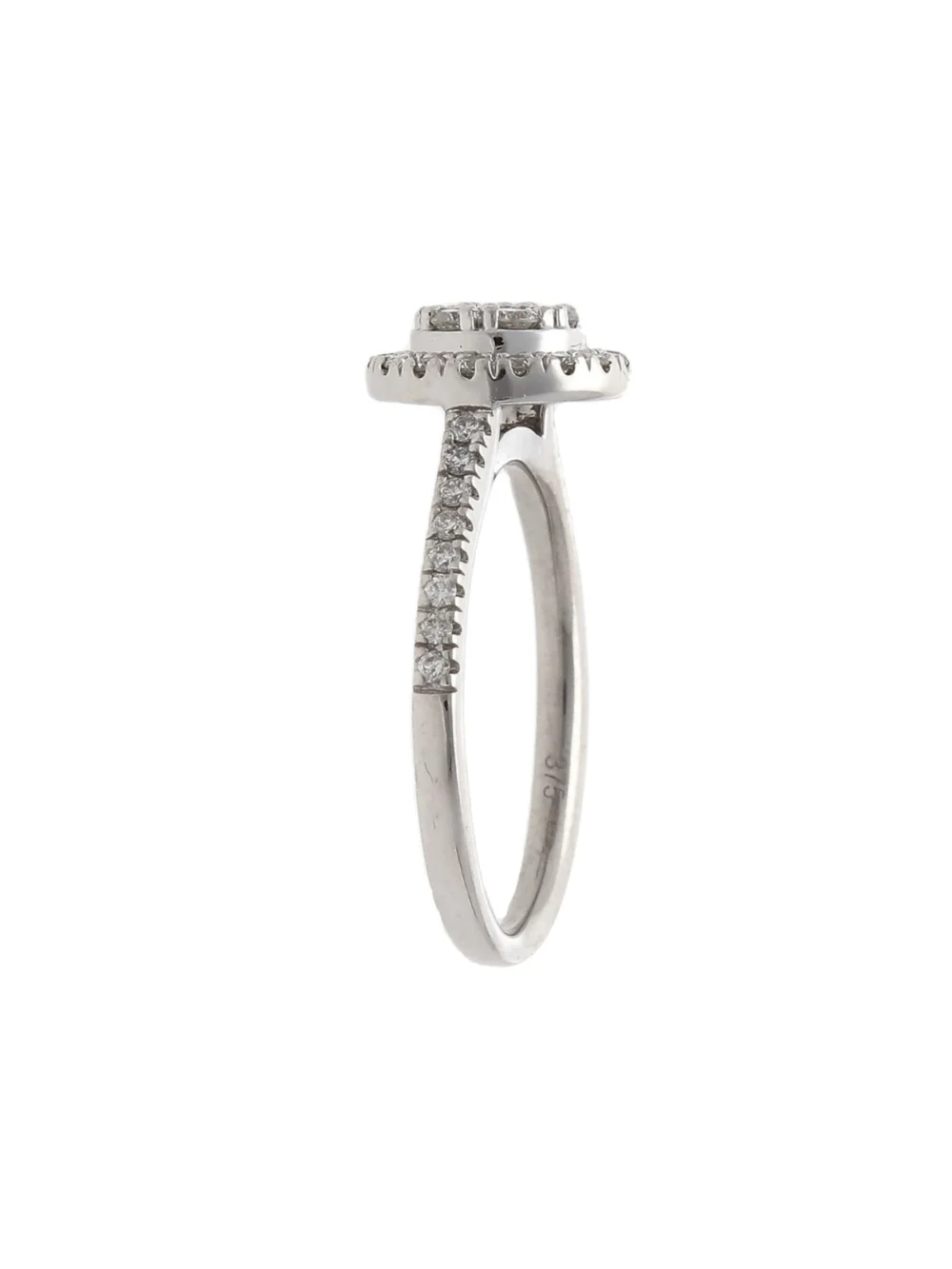 William May 9ct White Gold 0.50ct Diamond Cluster Ring, view 2