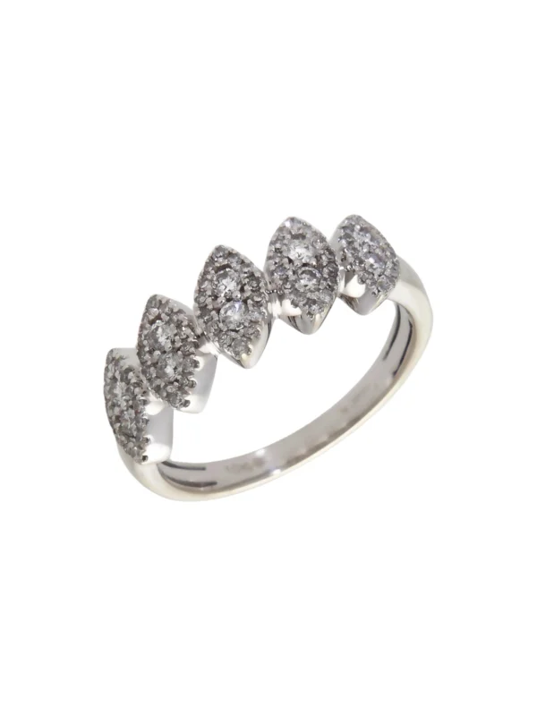 William May 9ct White Gold 0.50ct Diamond Fancy Dress Ring