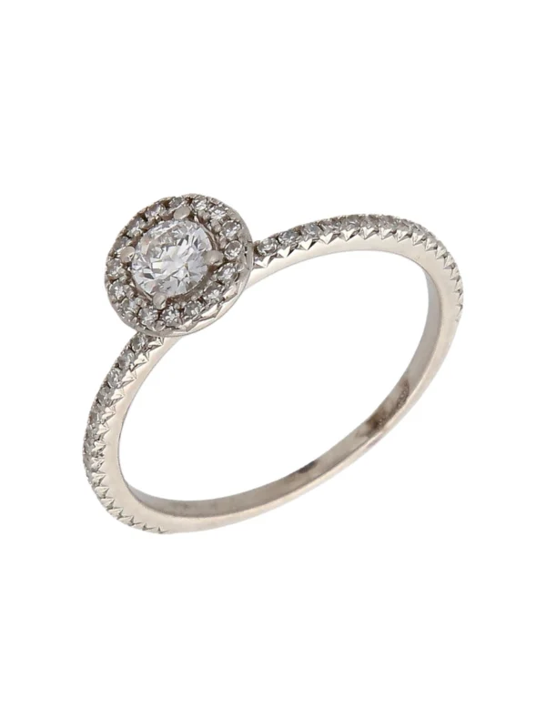 William May 9ct White Gold 0.50ct Lab Grown Diamond Halo Ring