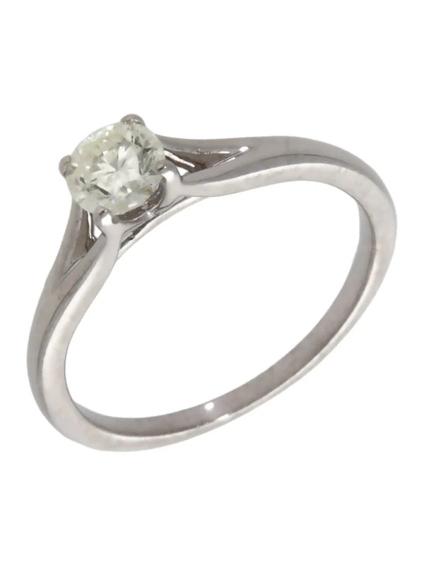 William May 9ct White Gold 0.52ct Diamond Solitaire Ring