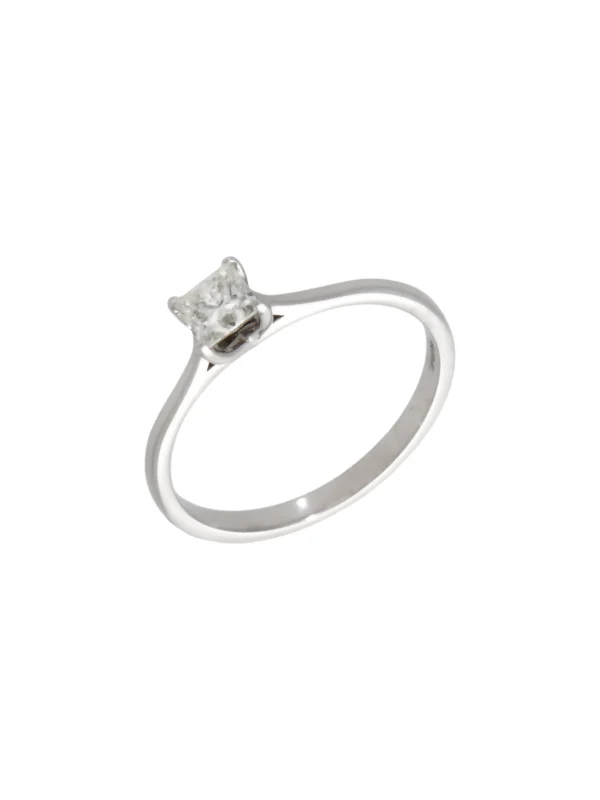 William May 9ct White Gold 0.55ct Princess Cut Diamond Ring