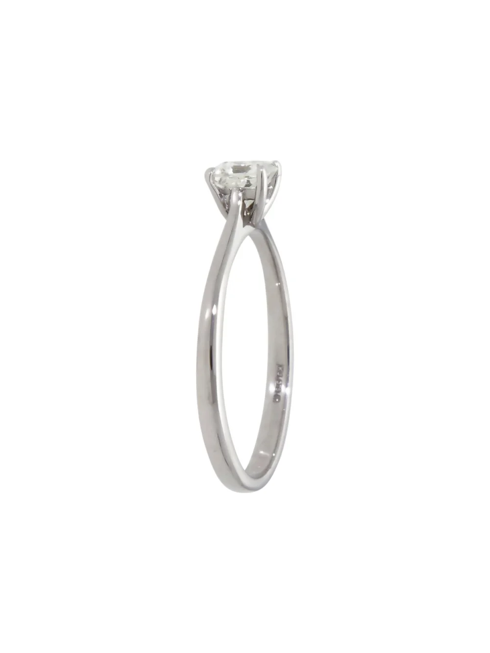 William May 9ct White Gold 0.55ct Princess Cut Diamond Ring, view 2