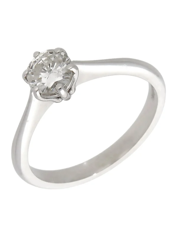 William May 9ct White Gold 0.56ct Diamond Solitaire Ring