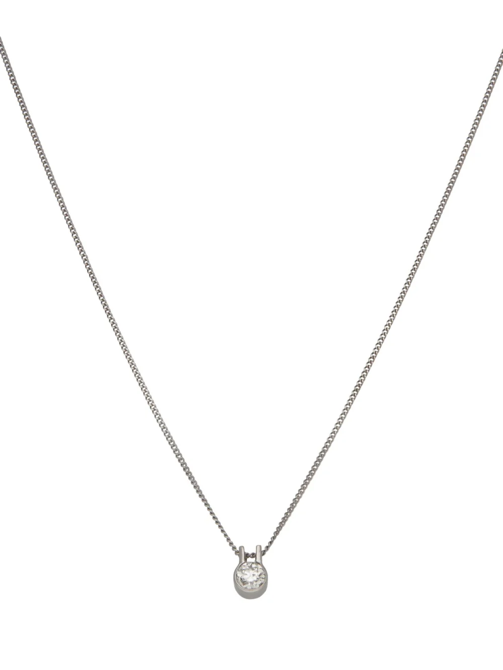 William May 9ct White Gold 0.67ct Diamond Solitaire Necklace