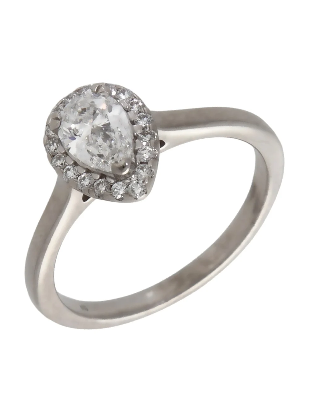 William May 9ct White Gold 0.70ct Diamond Pear Cluster Ring