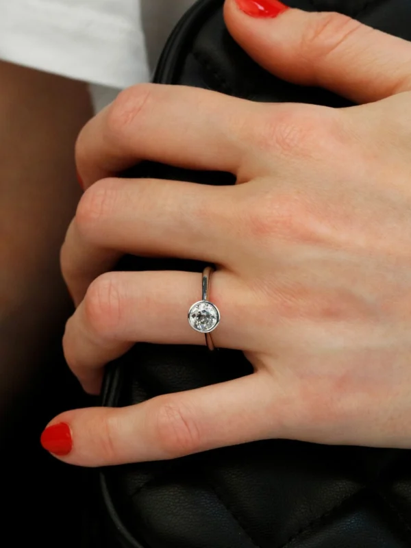 William May 9ct White Gold 0.74ct Diamond Solitaire Ring