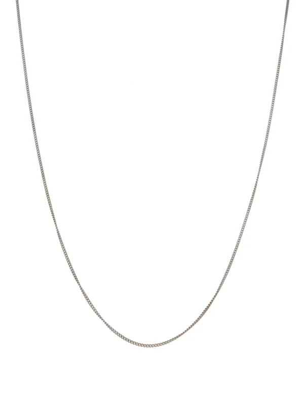 William May 9ct White Gold 16" Curb Chain Necklace
