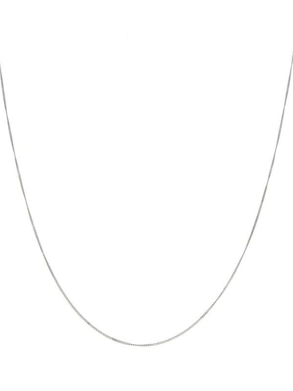 William May 9ct White Gold 18" Curb Chain Necklace