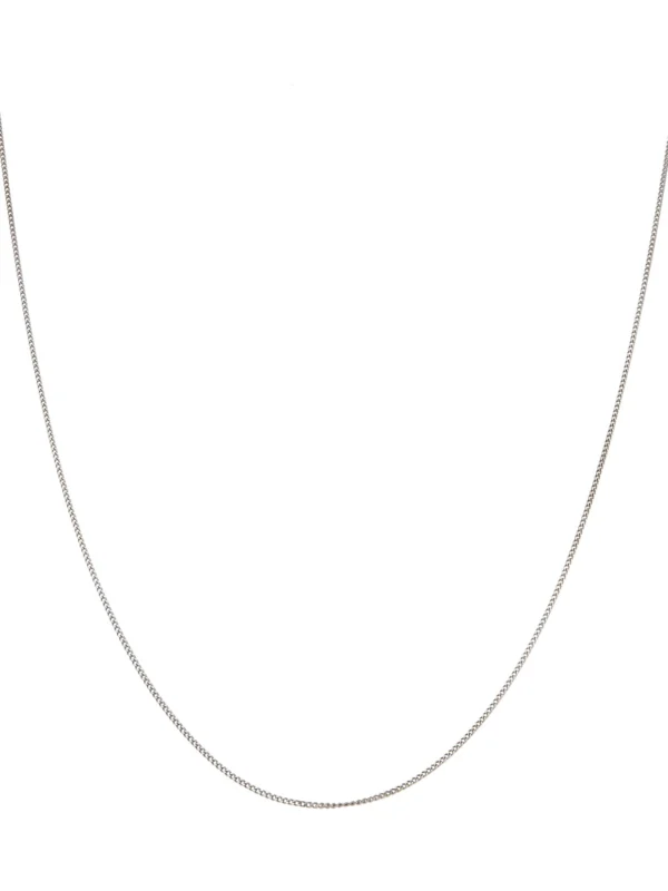 William May 9ct White Gold 18" Curb Chain Necklace