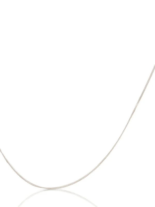 William May 9ct White Gold 18" Fine Curb Chain Necklace
