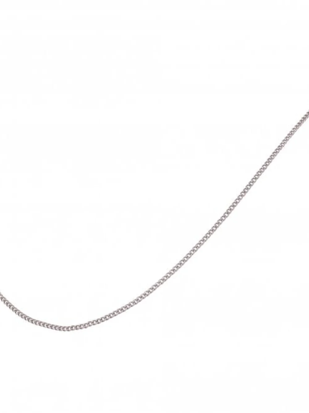 William May 9ct White Gold 18 Inch Curb Link Chain Necklace