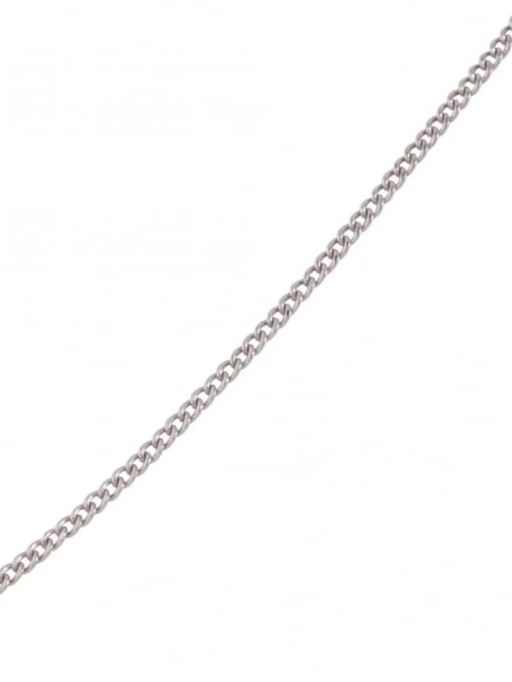 William May 9ct White Gold 18 Inch Curb Link Chain Necklace, view 2