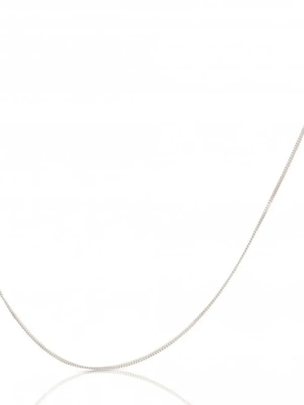 William May 9ct White Gold 18 Inch Fine Curb Chain Necklace