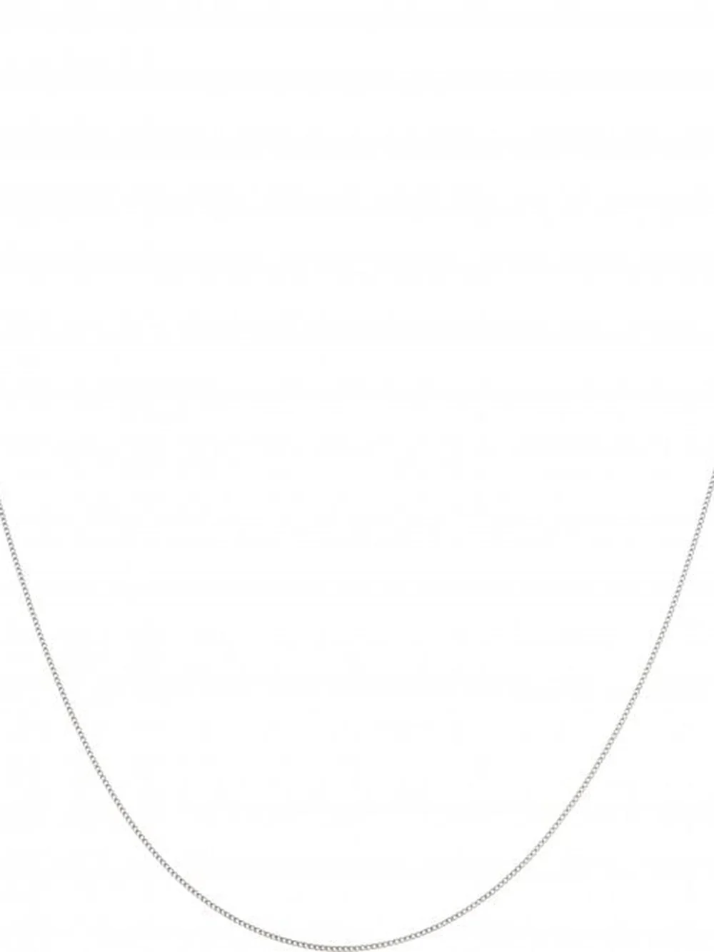 William May 9ct White Gold 20 Inch Diamond-Cut Curb Link Chain Necklace