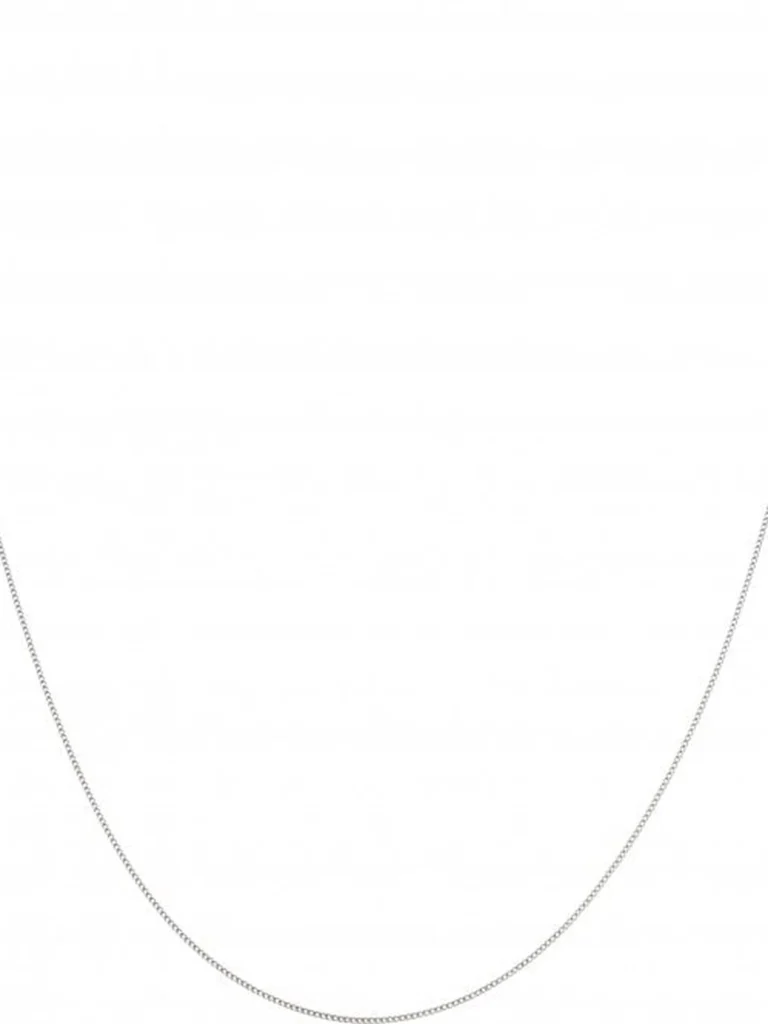William May 9ct White Gold 20 Inch Diamond-Cut Curb Link Chain Necklace