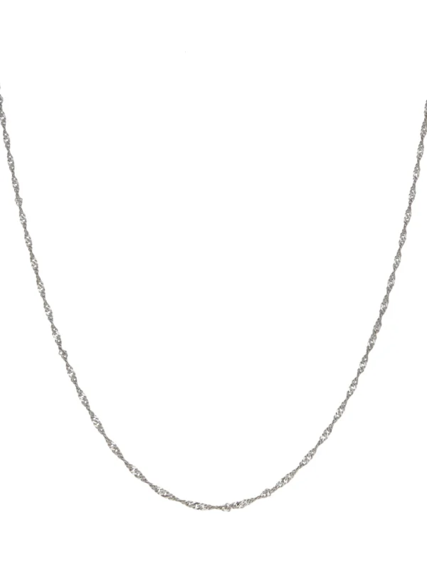 William May 9ct White Gold 24" Adjustable Twist Chain Necklace