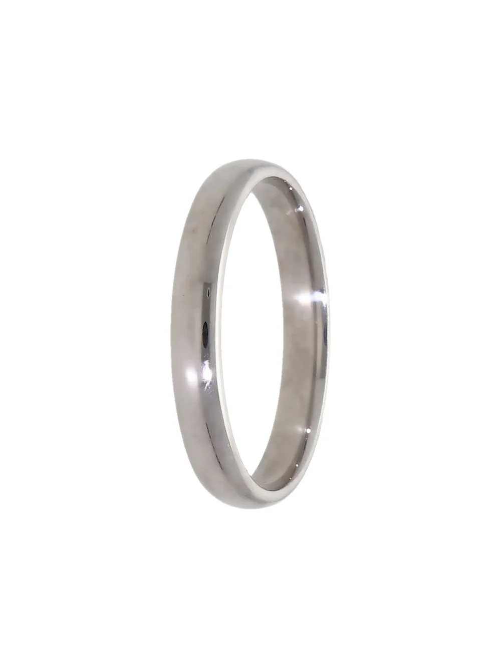 William May 9ct White Gold 3mm Wedding Band Ring, view 2