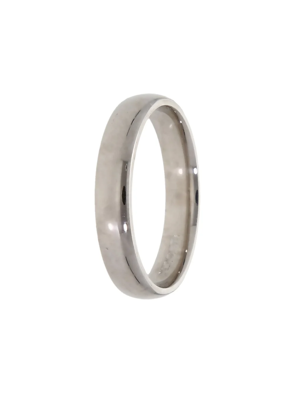 William May 9ct White Gold 4mm Wedding Band Ring, view 2
