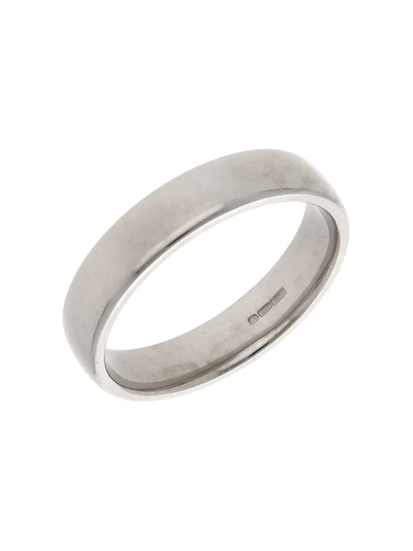 William May 9ct White Gold 5mm Wedding Band Ring