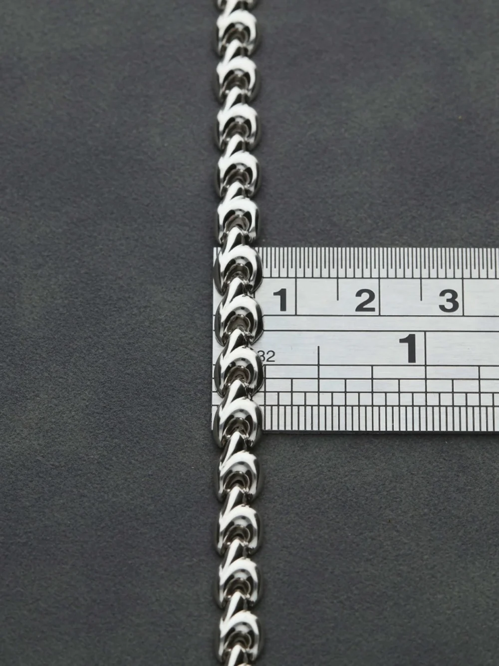William May 9ct White Gold 7.75 Inch Hollow Fancy Link Bracelet, view 2