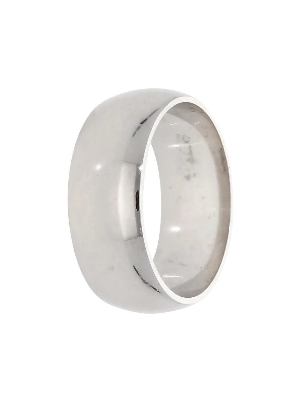 William May 9ct White Gold 8mm Wedding Band Ring, view 2
