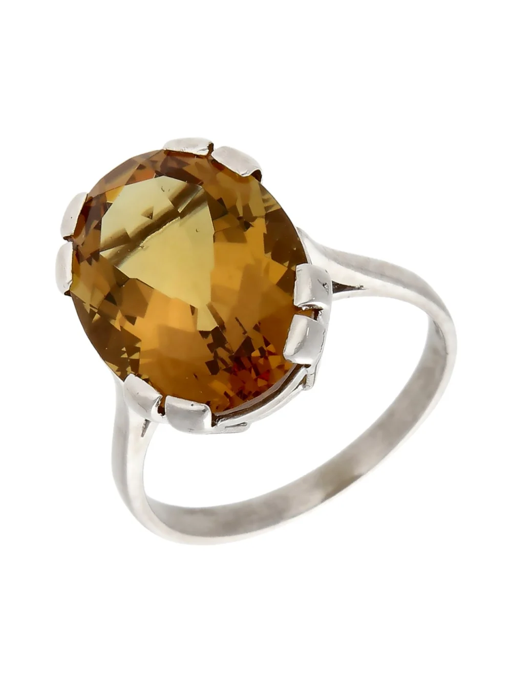 William May 9ct White Gold Colour Changing Gemstone Dress Ring