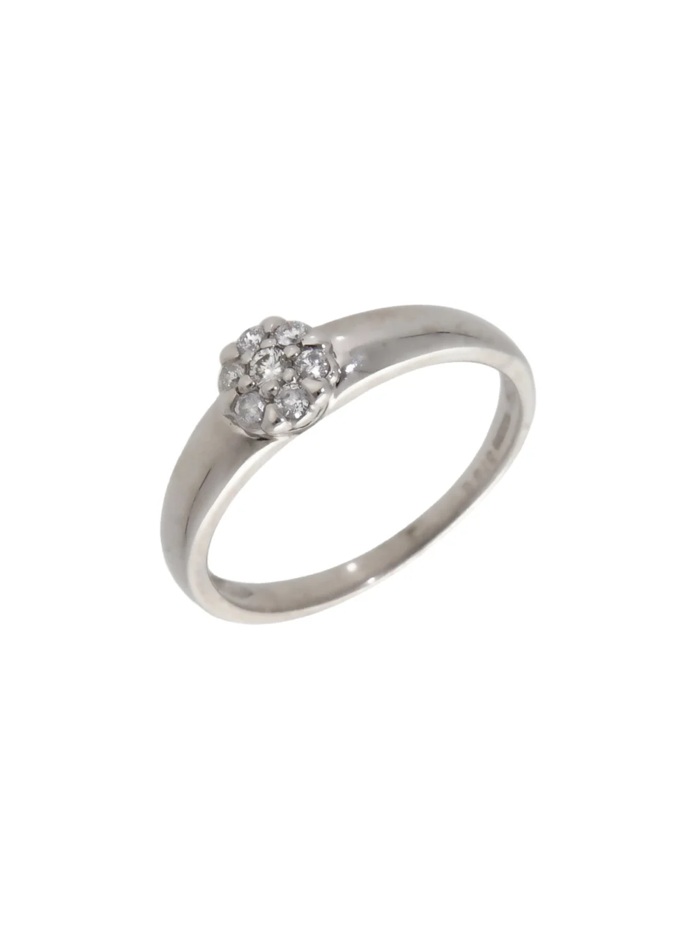 William May 9ct White Gold Diamond Cluster Ring