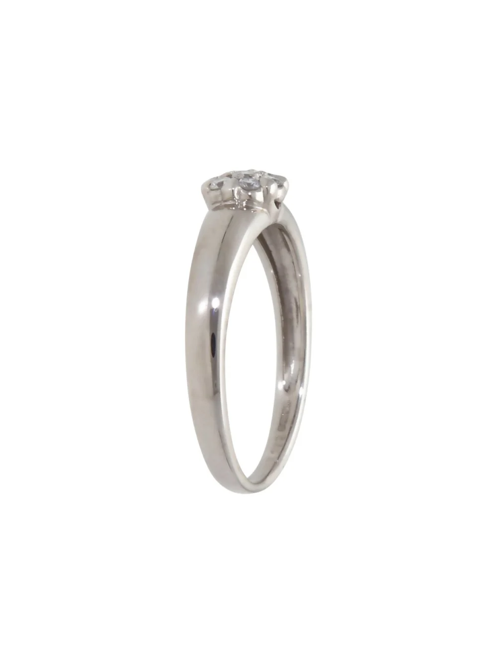William May 9ct White Gold Diamond Cluster Ring, view 2