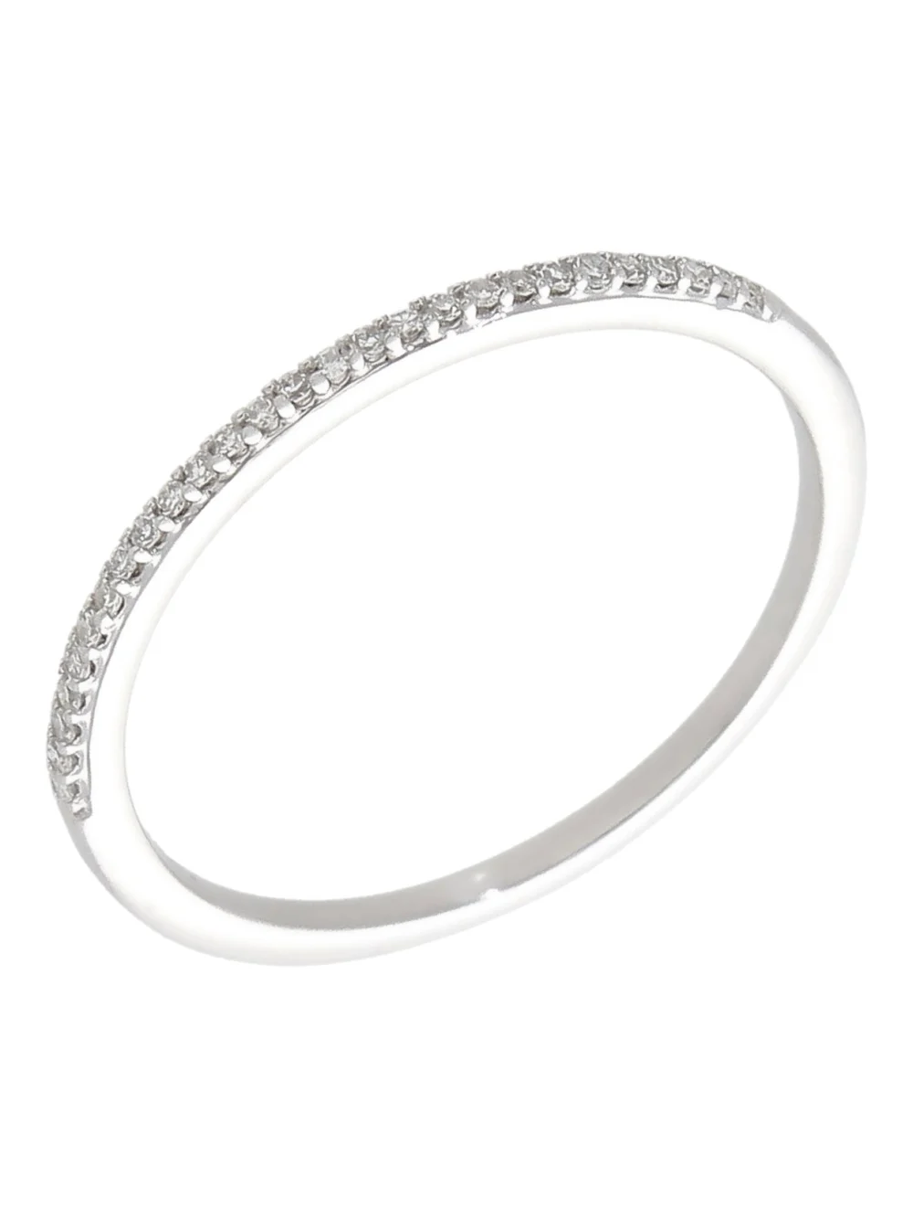 William May 9ct White Gold Diamond Half Eternity Ring
