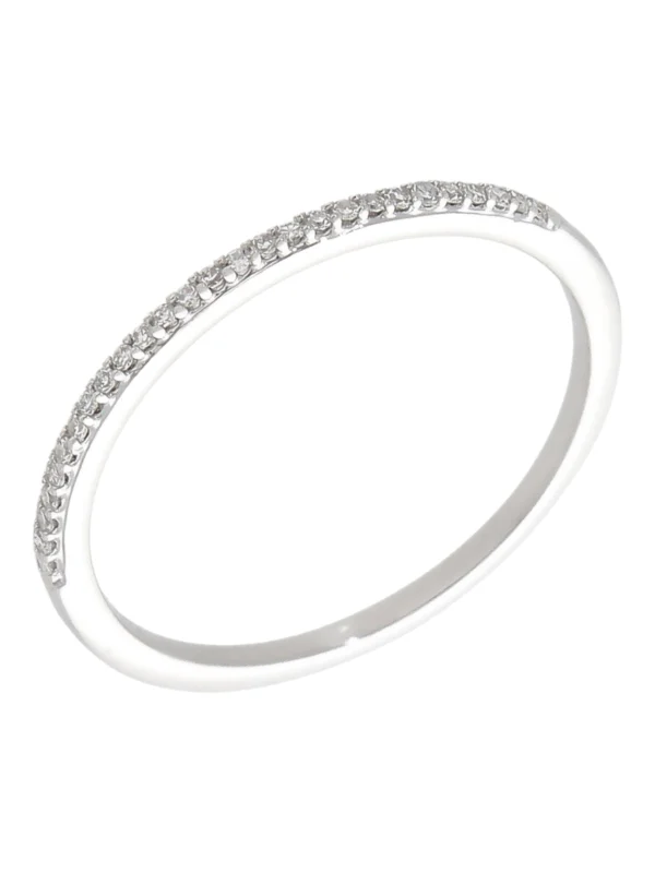 William May 9ct White Gold Diamond Half Eternity Ring