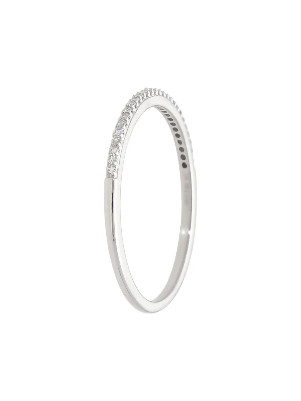 William May 9ct White Gold Diamond Half Eternity Ring, view 2