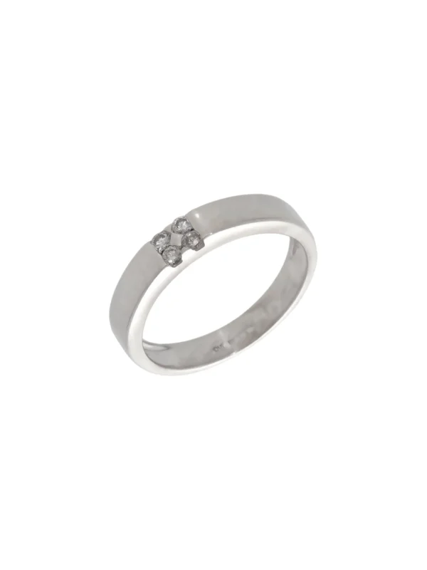 William May 9ct White Gold Diamond Set Band Dress Ring