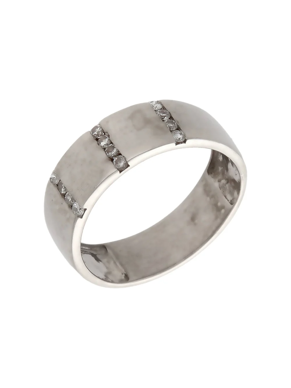 William May 9ct White Gold Diamond Set Band Ring